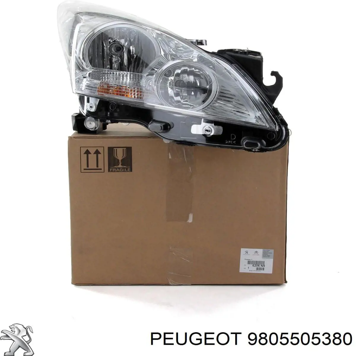 Faro derecho 9805505380 Peugeot/Citroen