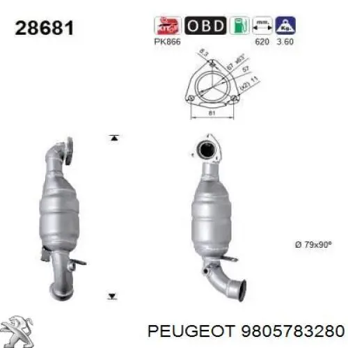 Comprar 9677017080 Peugeot/Citroen Catalizador