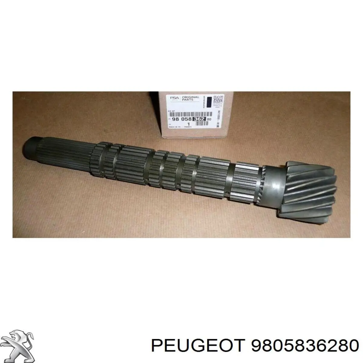 9805836280 Peugeot/Citroen Árbol de entrada de la transmisión, caja de cambios 