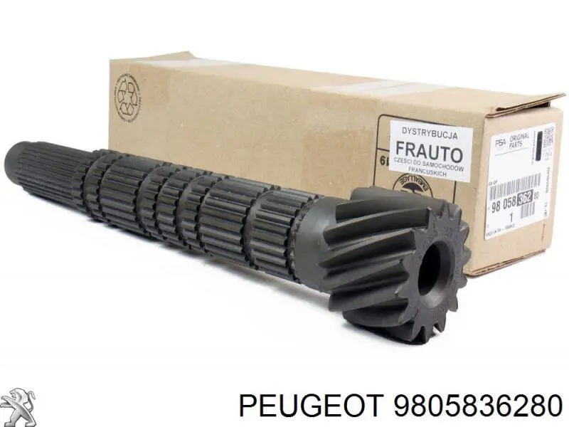 9805836280 Peugeot/Citroen arbol (eje Primario para Caja de Cambios)