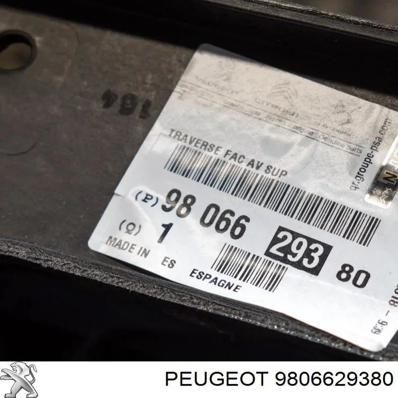9806629380 Peugeot/Citroen Soporte de radiador superior (panel de montaje para foco)