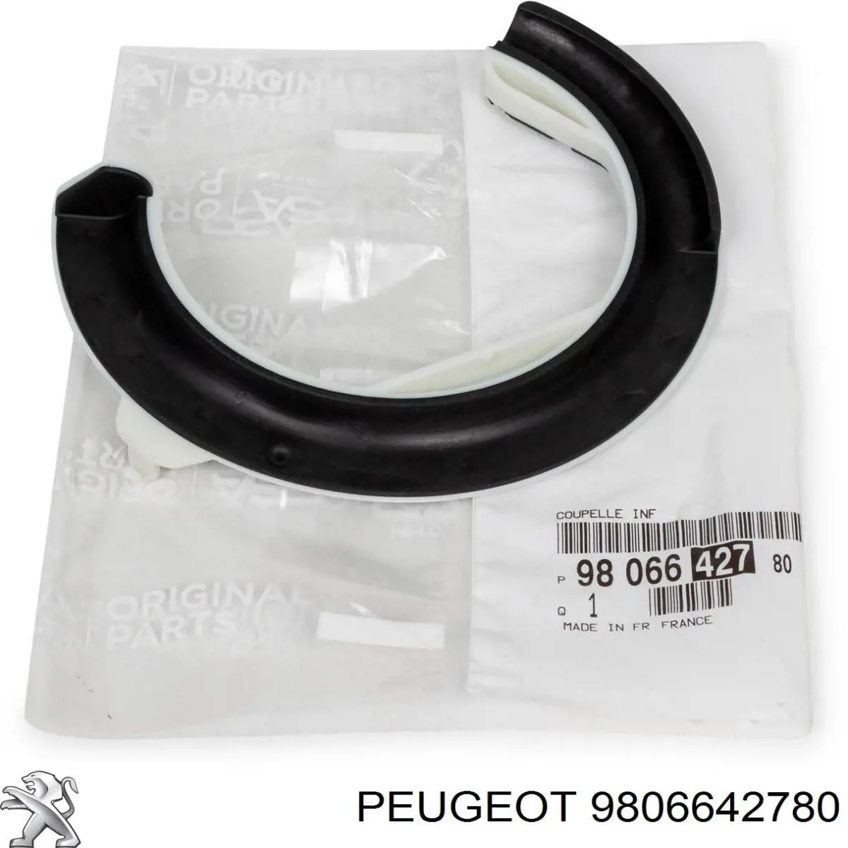 9806642780 Peugeot/Citroen Espaciador de goma inferior del resorte delantero