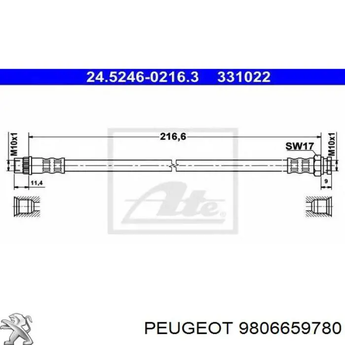 9806659780 Peugeot/Citroen