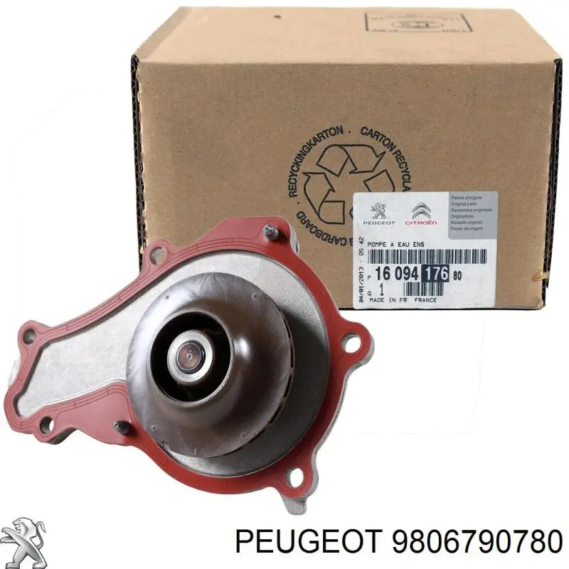 Bomba de agua eléctrica auxiliar 9806790780 Peugeot/Citroen