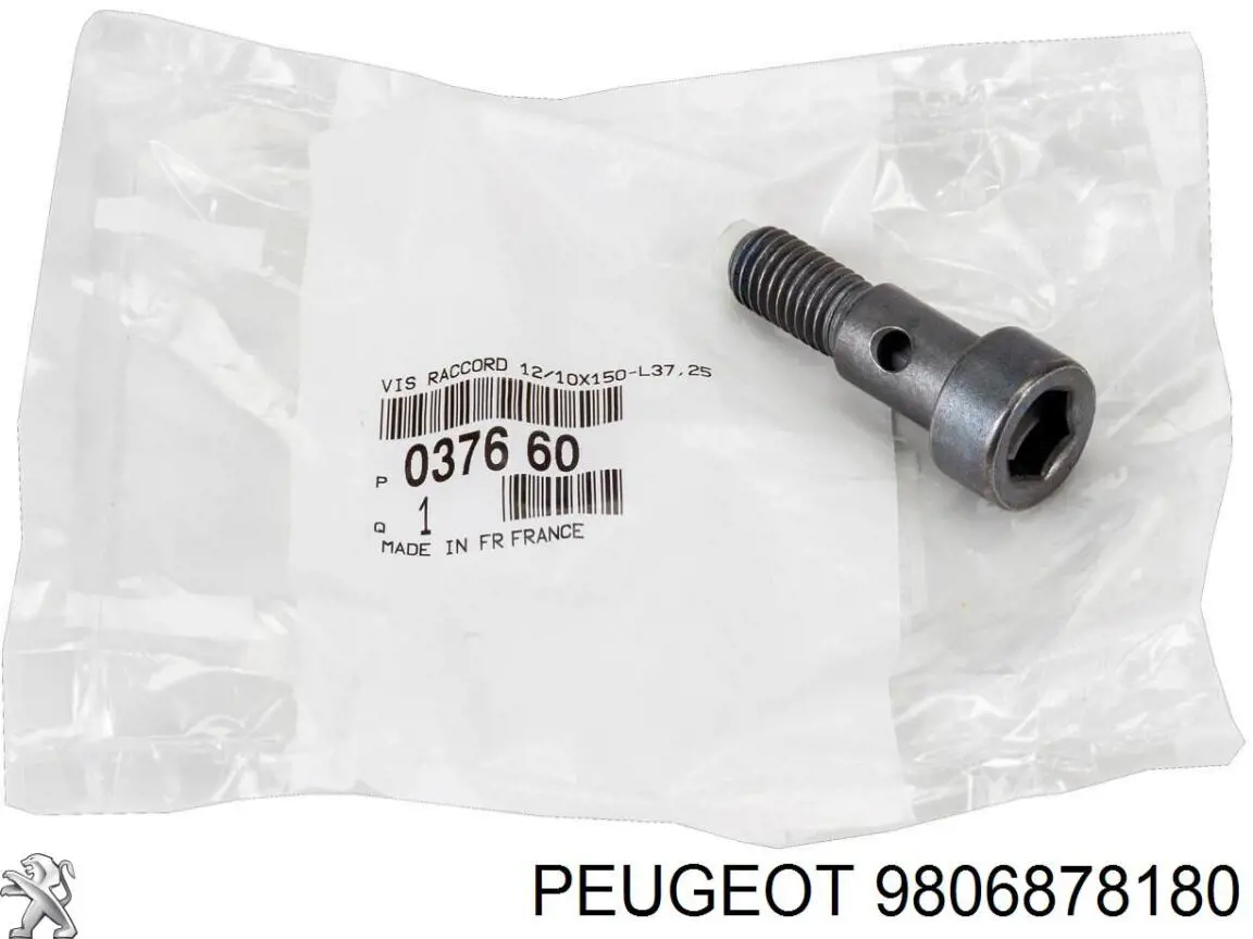 9806878180 Peugeot/Citroen tubo (manguera Para El Suministro De Aceite A La Turbina)