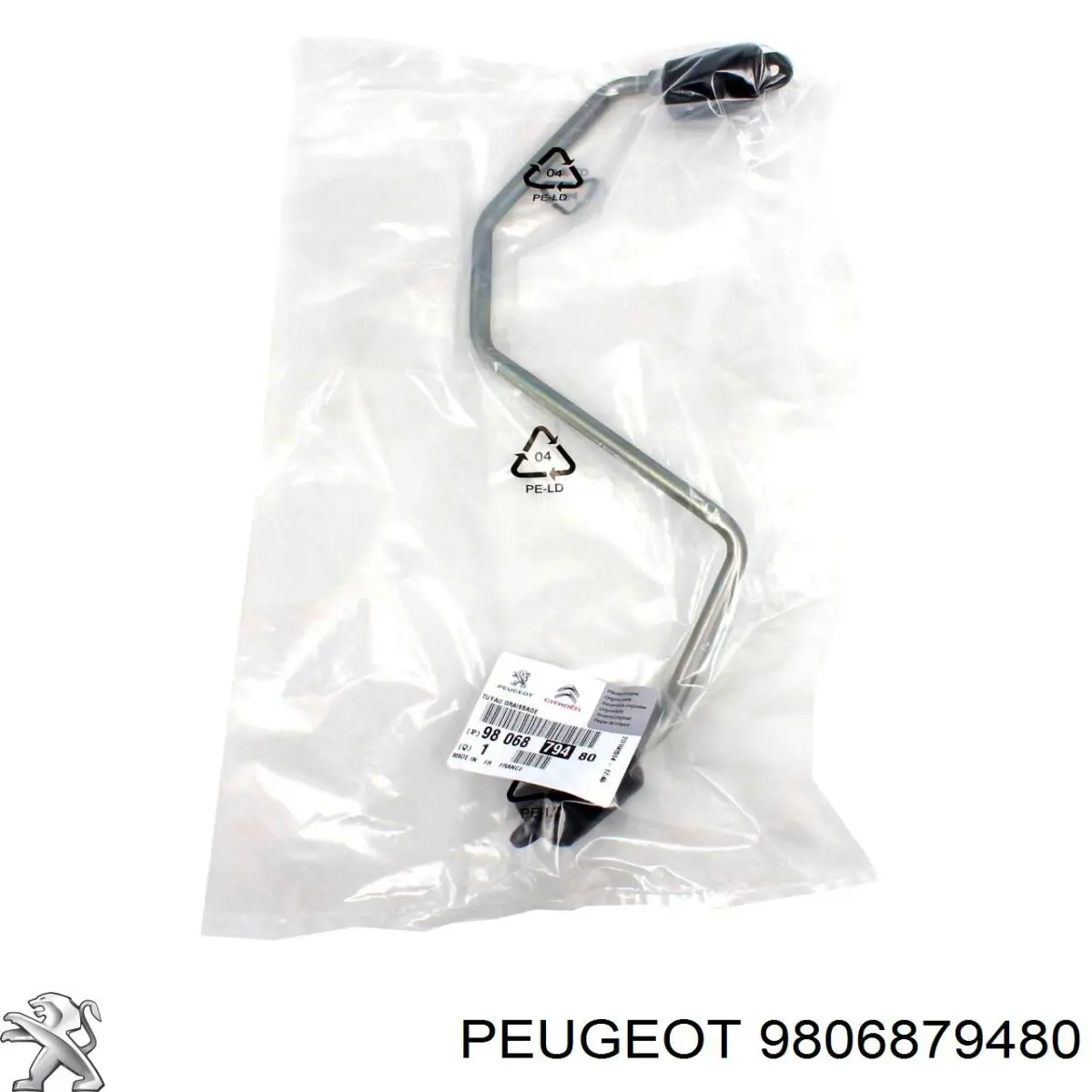 9806879480 Peugeot/Citroen Tubo de suministro de aceite a la turbina