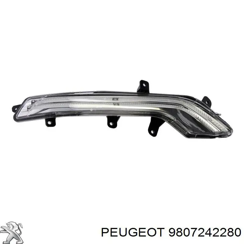 Luz diurna derecha Peugeot/Citroen 9807242280