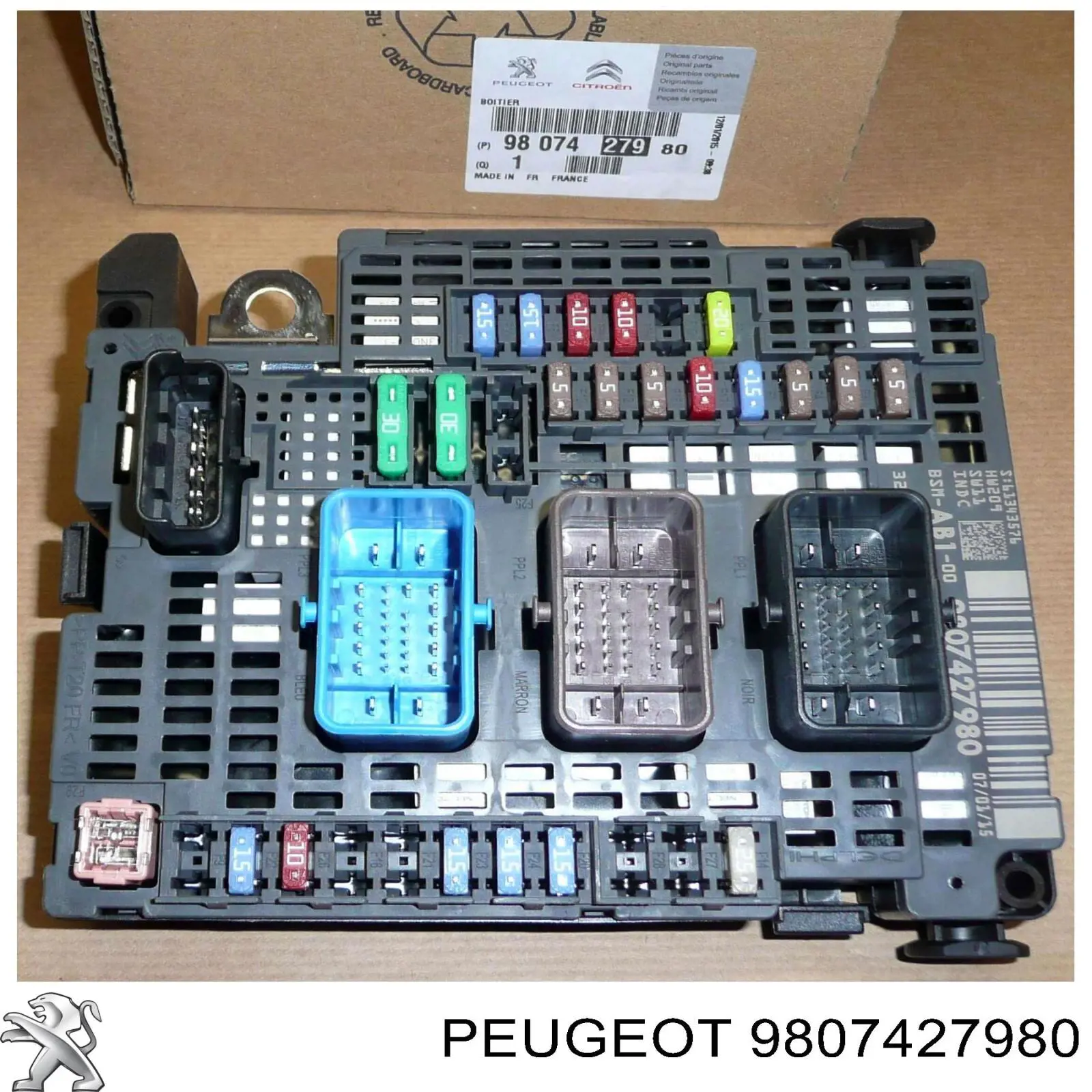 9807427980 Peugeot/Citroen caja de fusibles