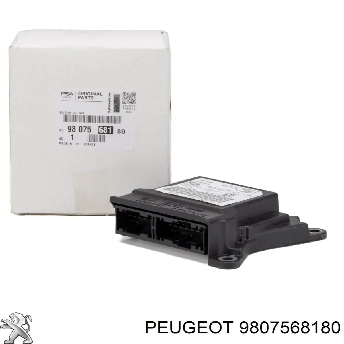 9807568180 Peugeot/Citroen Módulo de control de airbag