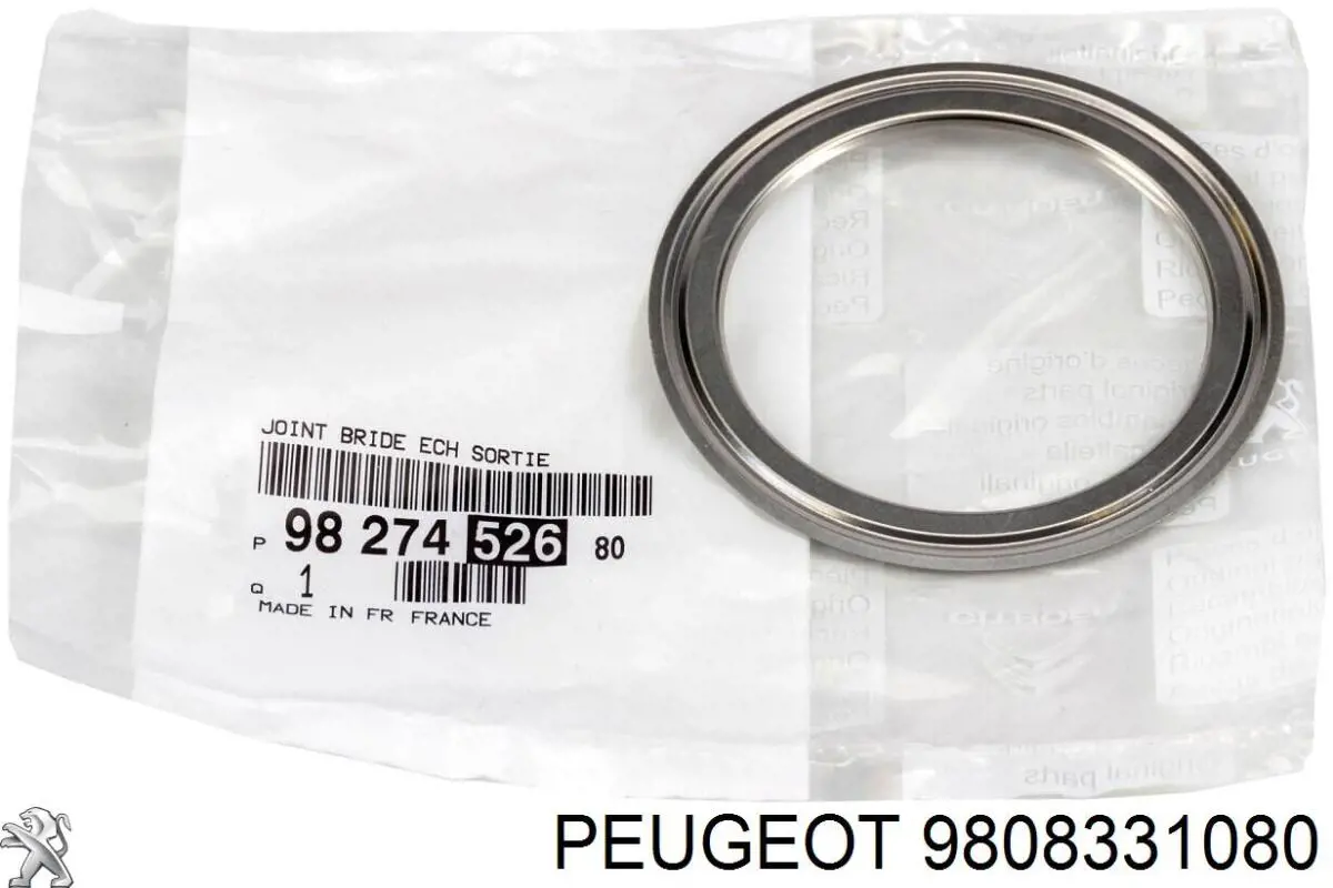 Junta trasera del catalizador 9808331080 Peugeot/Citroen