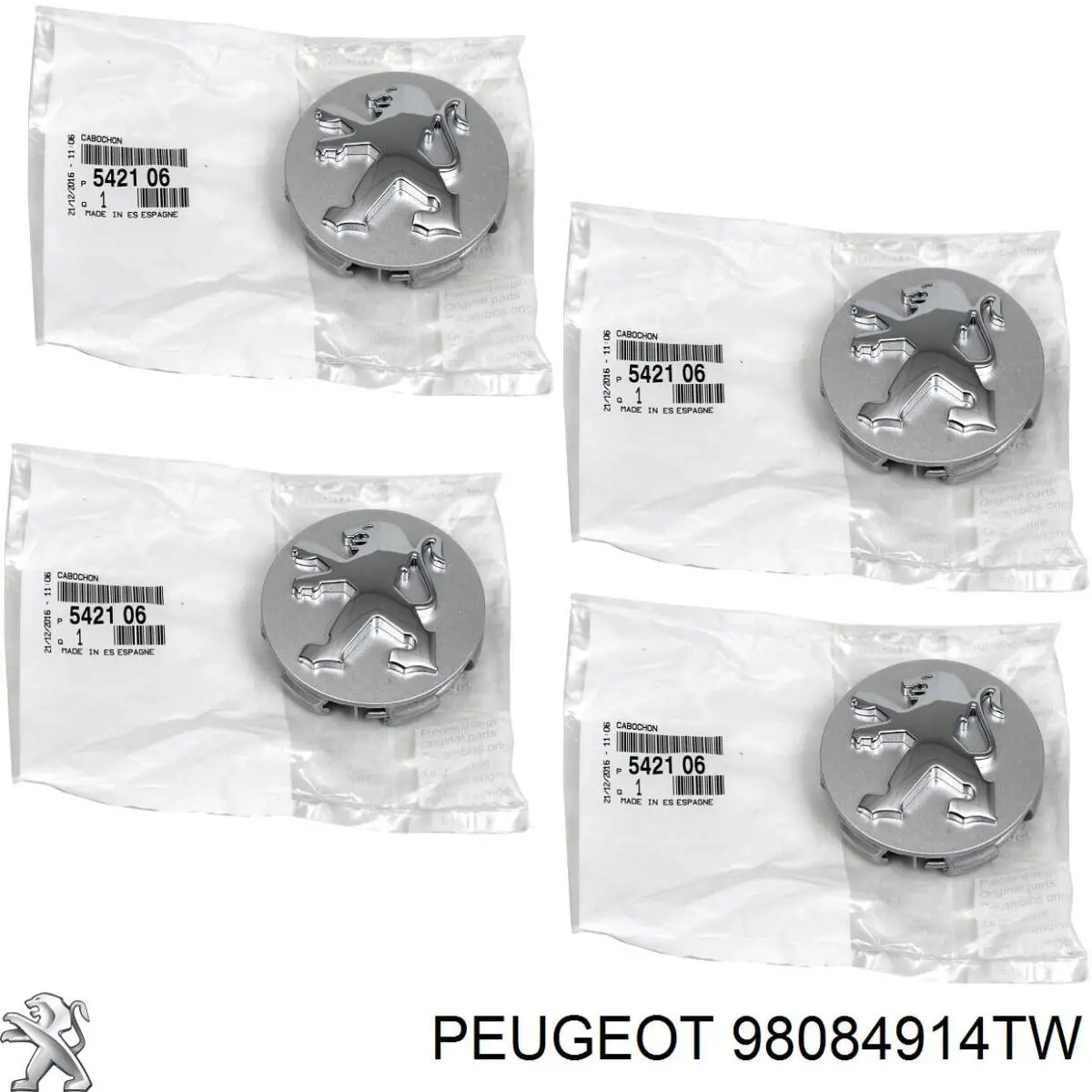 Tapacubos 98084914TW Peugeot/Citroen