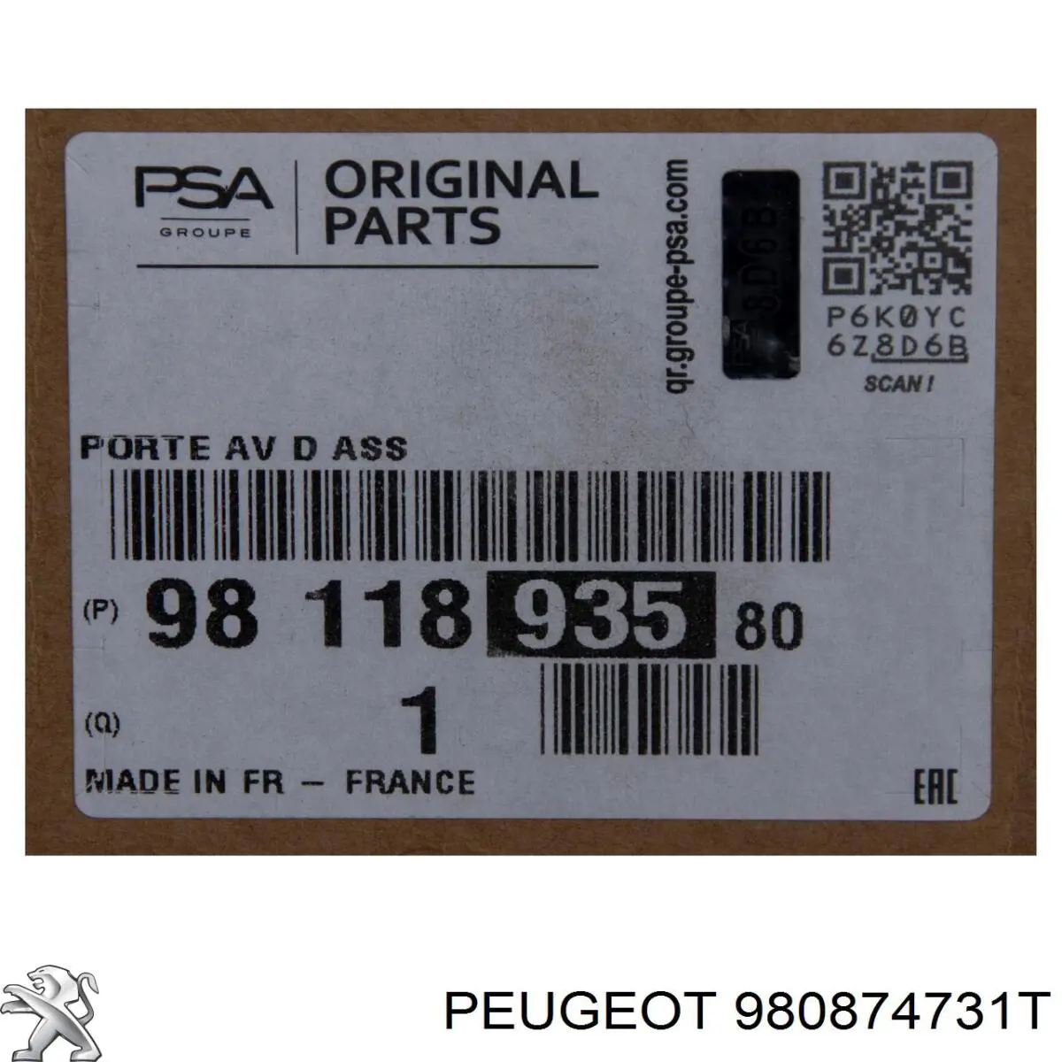 Comprar 980874731T Peugeot/Citroen 