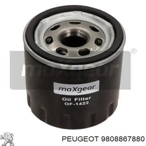 Filtro de aceite 9808867880 Peugeot/Citroen