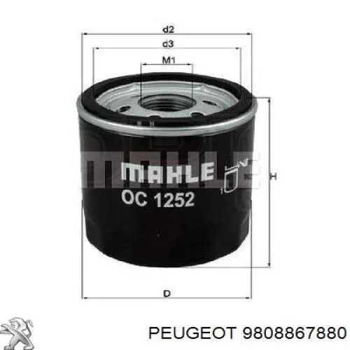 9808867880 Peugeot/Citroen Filtro aceite