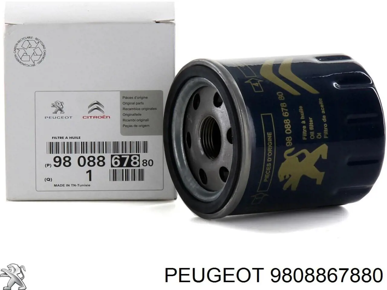 Filtro de aceite motor Peugeot/Citroen 9808867880