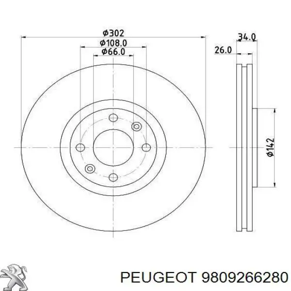 Frenos delanteros Peugeot/Citroen 9809266280 precio, desde 51,17 EUR