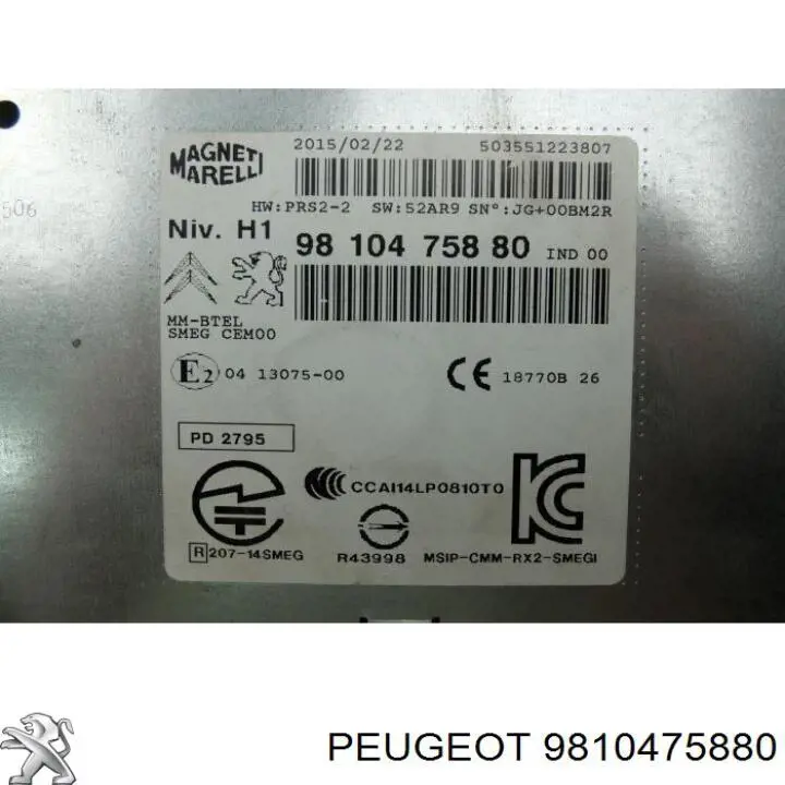  Peugeot/Citroen 9810475880 precio, desde 68,24 EUR