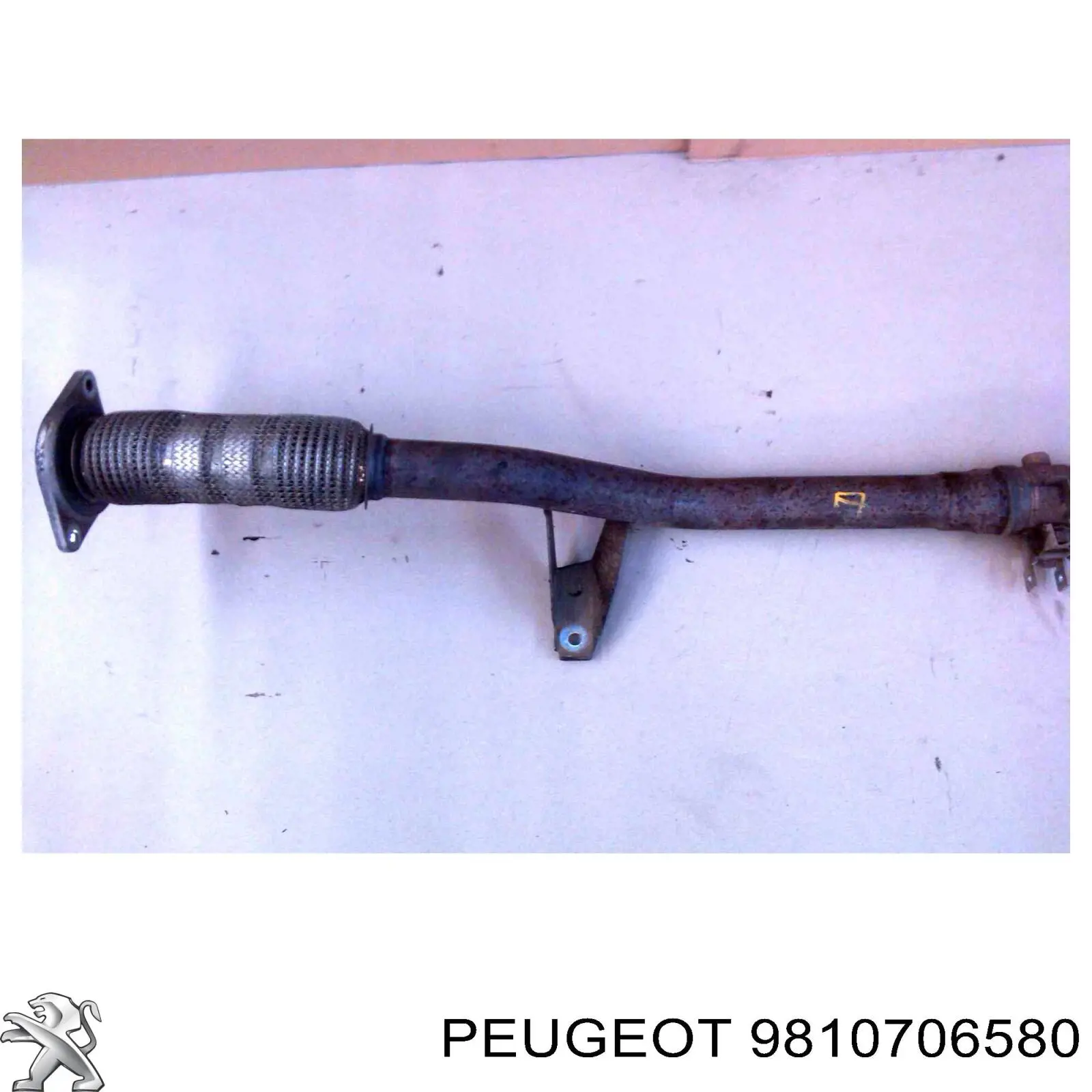 9810706580 Peugeot/Citroen Tubo de admisión del silenciador de escape delantero