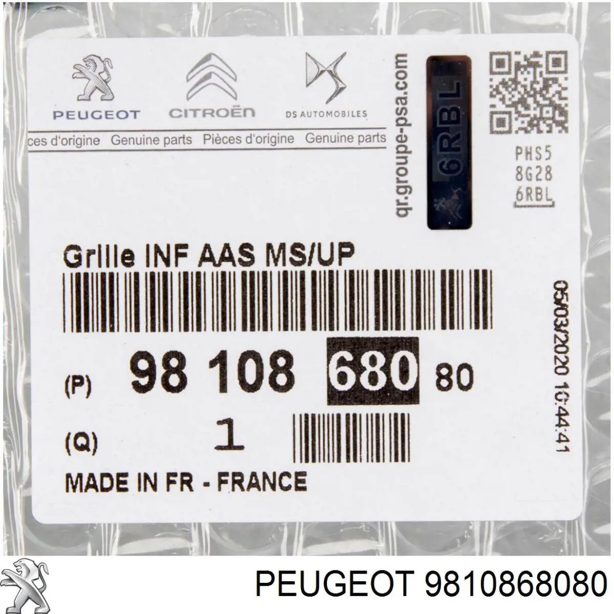 9810868080 Peugeot/Citroen