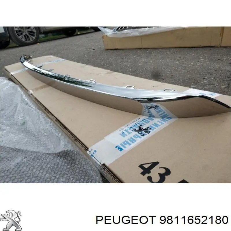 Moldura de parachoques trasero central Peugeot/Citroen 9811652180