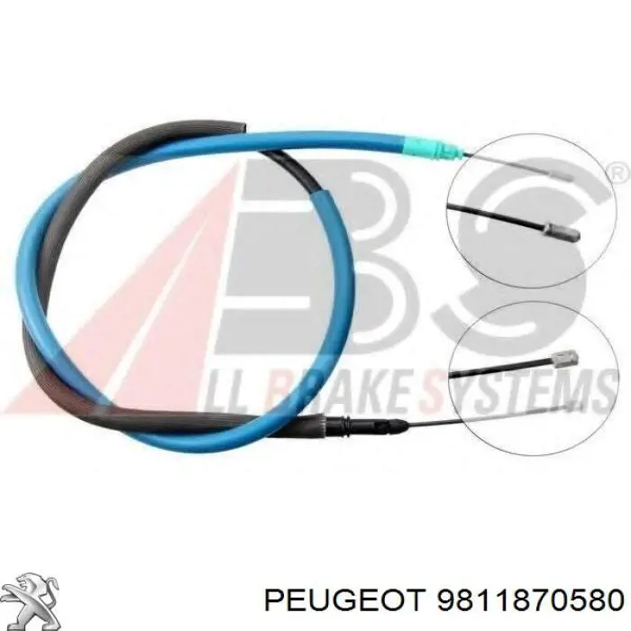 Cable de freno de mano trasero derecho/izquierdo 9821098580 Peugeot/Citroen