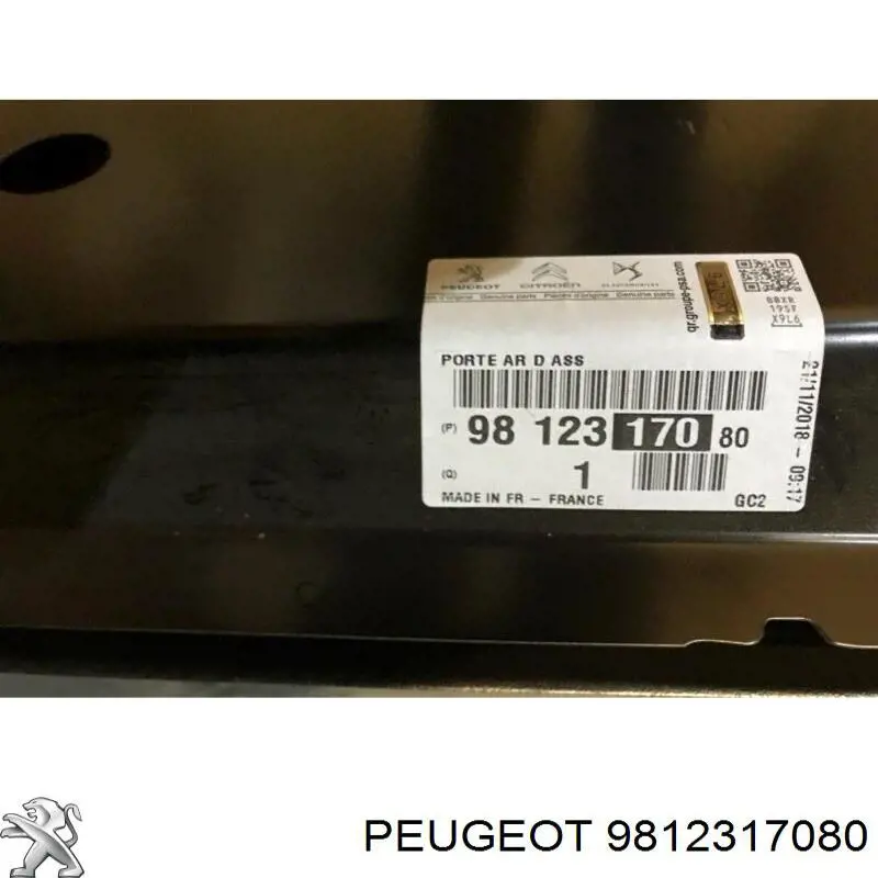 Comprar 9812317080 Peugeot/Citroen Puerta trasera derecha