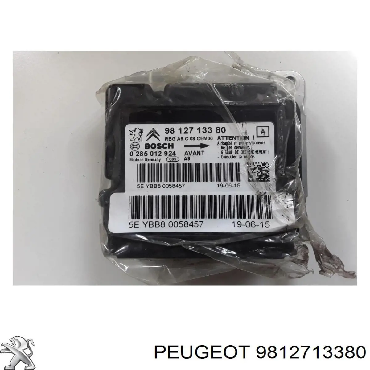 9812713380 Peugeot/Citroen Módulo de control de airbag