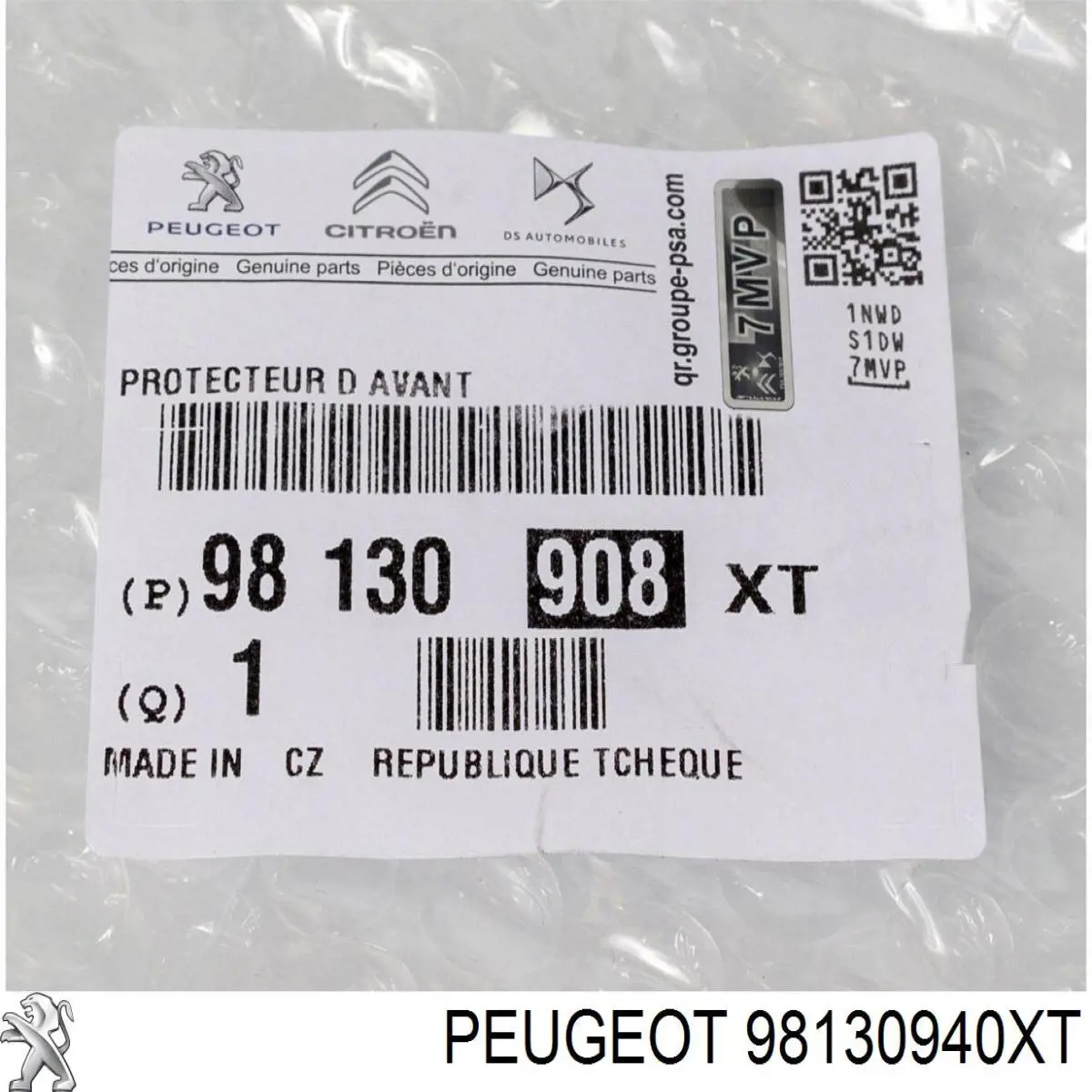 98130940XT Peugeot/Citroen Listón embellecedor de puerta trasera derecha