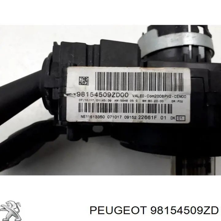 98154509ZD Peugeot/Citroen Conmutador derecho de la columna de dirección