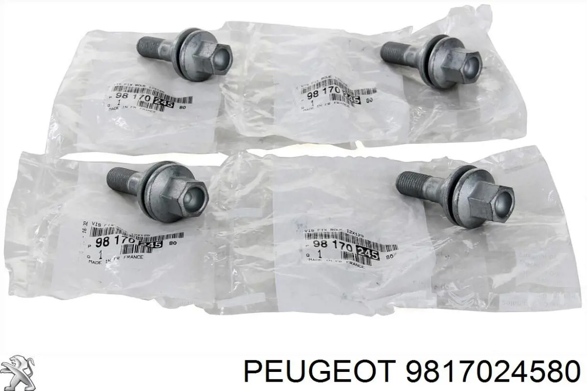 9817024580 Peugeot/Citroen tornillo de rueda