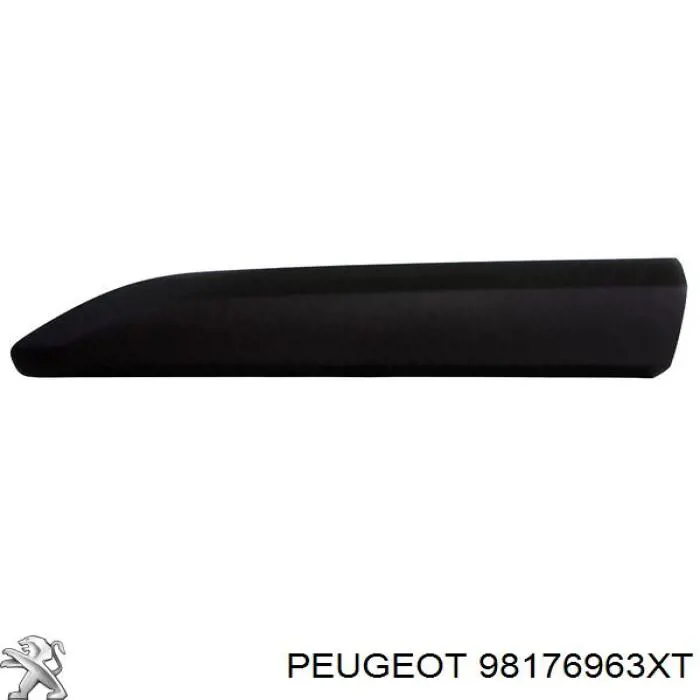 98176963XT Peugeot/Citroen Moldura inferior de puerta delantera izquierda