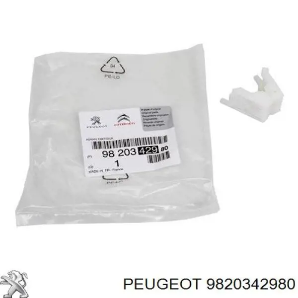 9820342980 Peugeot/Citroen Clip de pedal de cable de embrague