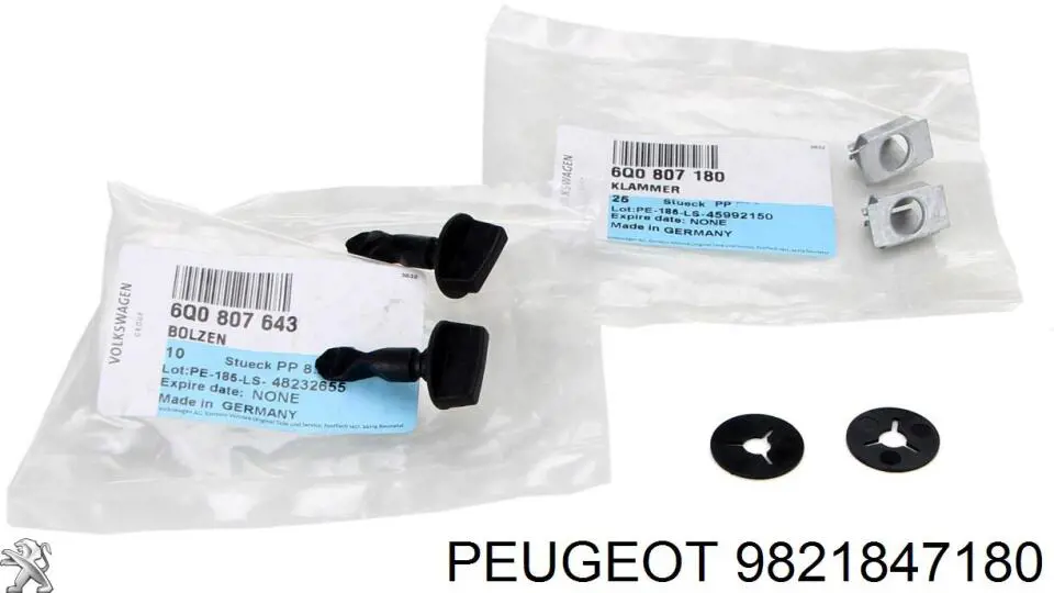 9821847180 Peugeot/Citroen Soporte de parachoques delantero derecho
