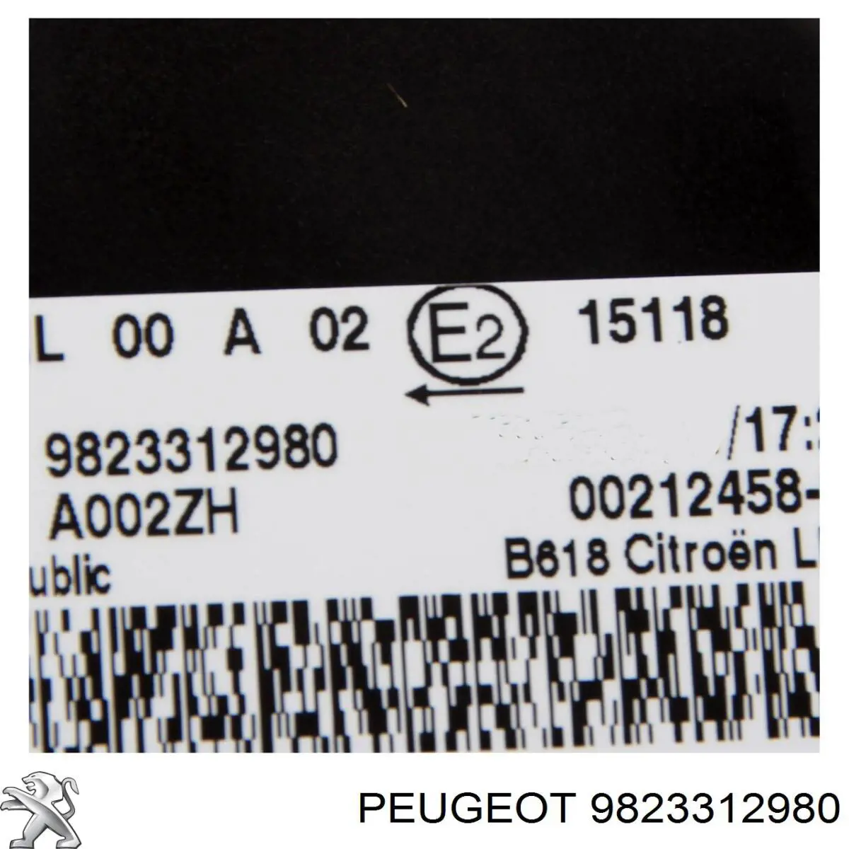 Luz diurna derecha Peugeot/Citroen 9823312980 precio, desde 171,34 EUR