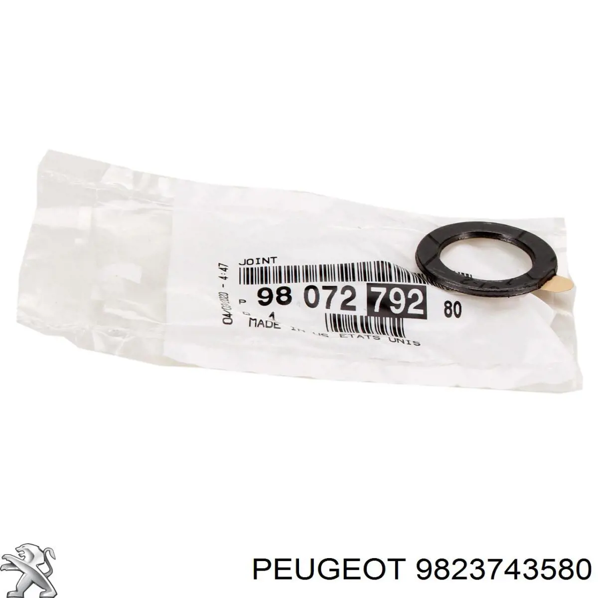 9823743580 Peugeot/Citroen Abrazadera del colector de escape