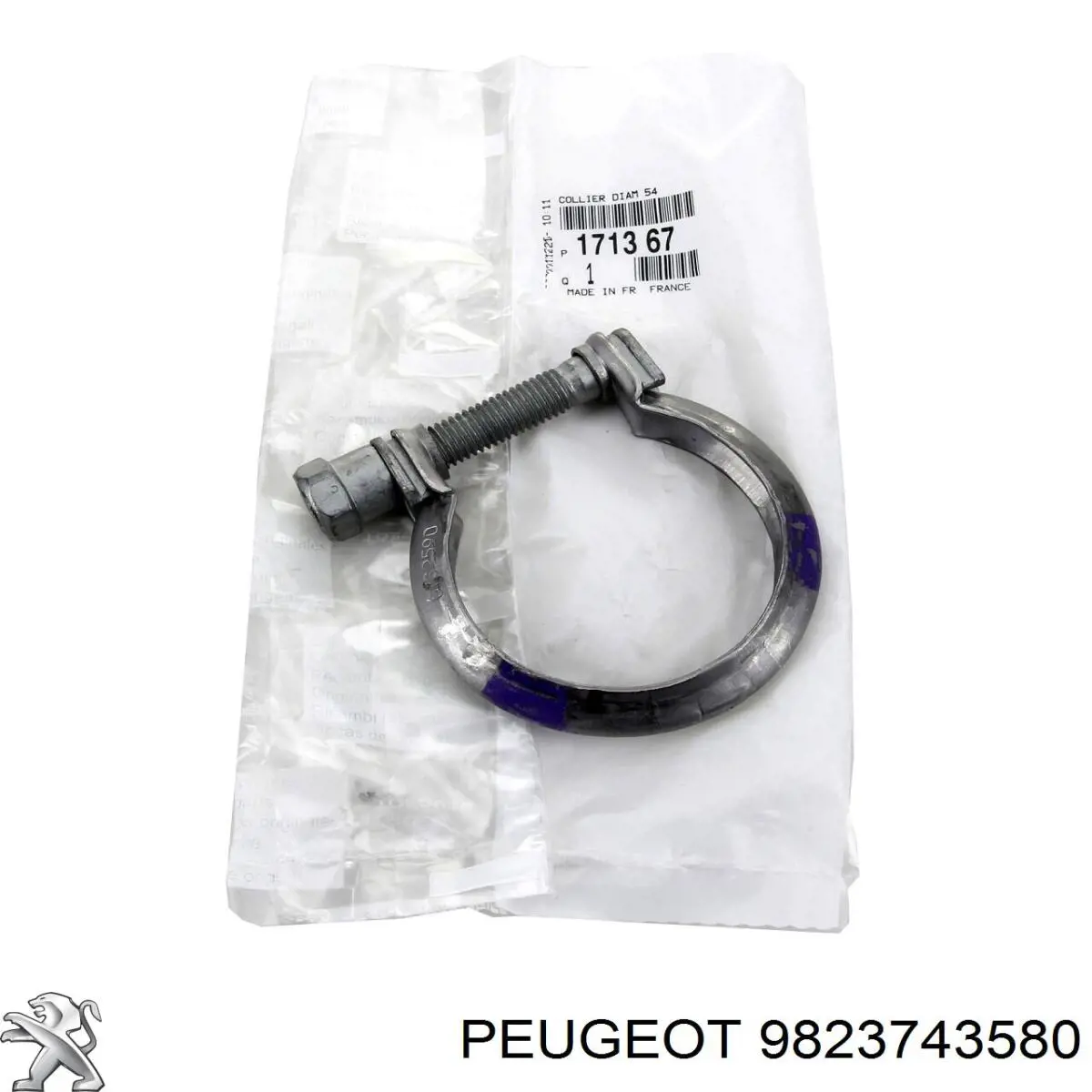 Comprar 9823743580 Peugeot/Citroen Abrazadera del colector de escape