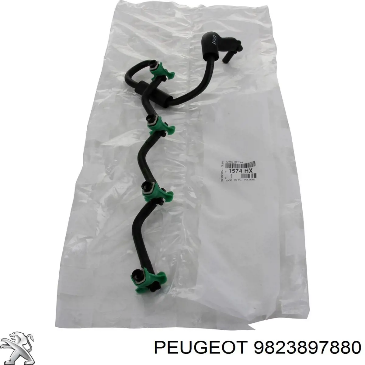 Tubería de retorno de combustible de los inyectores 9823897880 Peugeot/Citroen