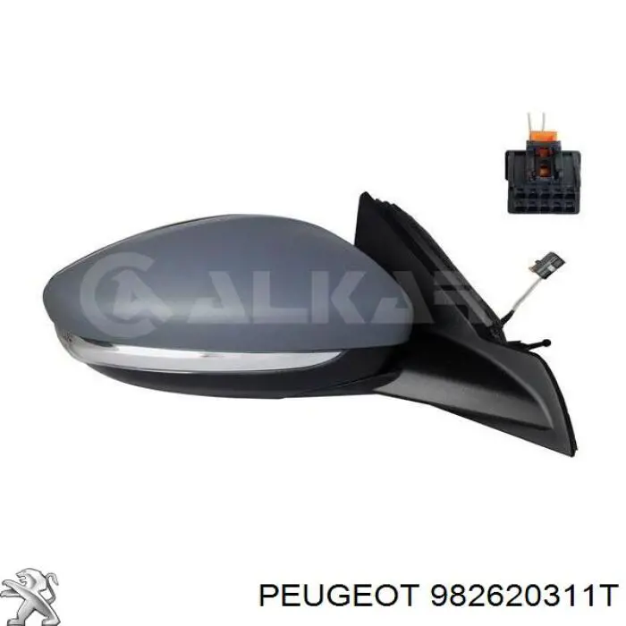 Cubierta De Espejo Retrovisor Derecho 982620311T Peugeot/Citroen