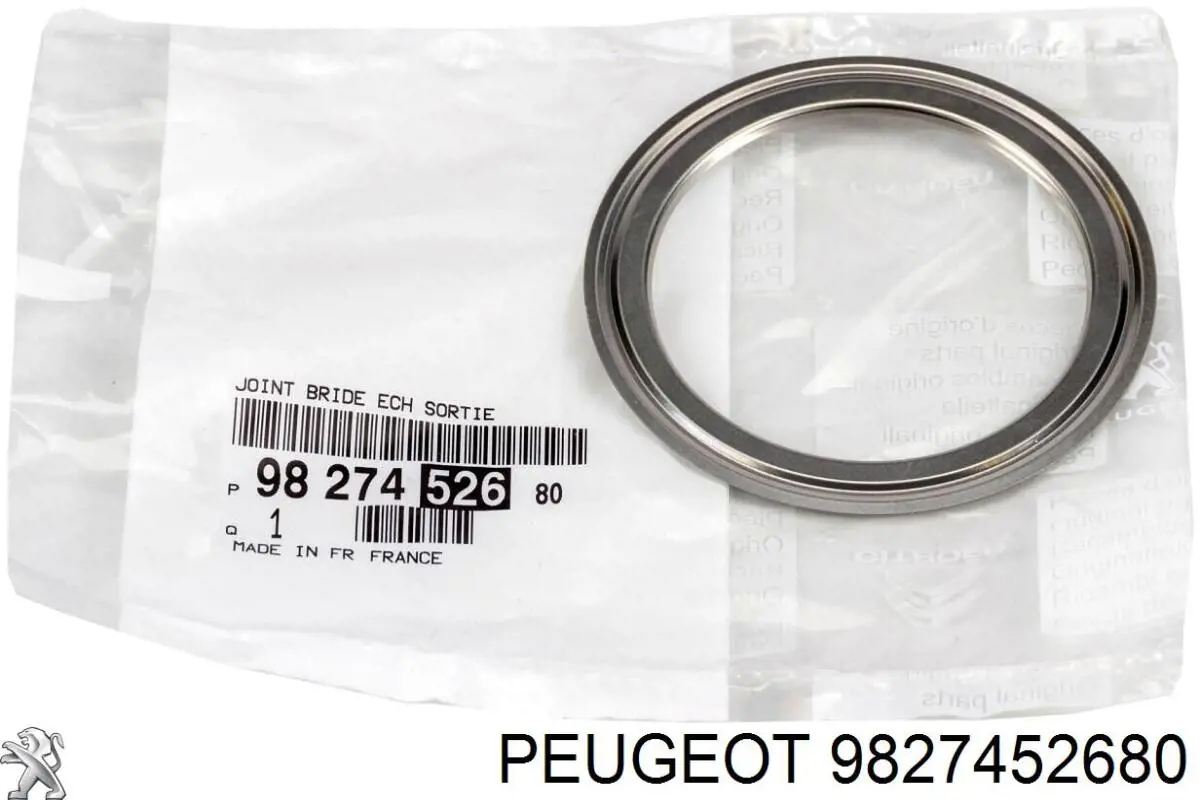 9827452680 Peugeot/Citroen Junta trasera del catalizador