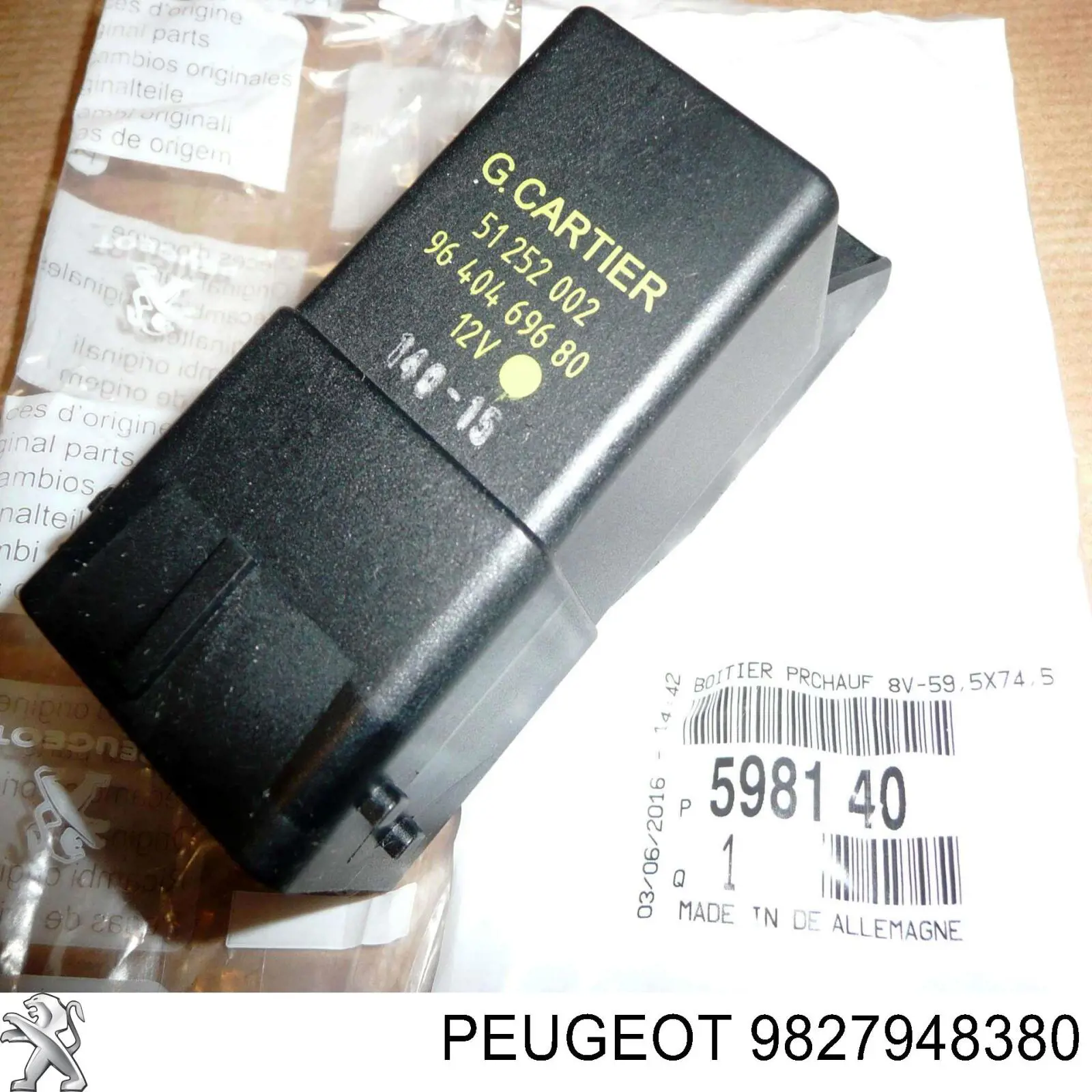 9827948380 Peugeot/Citroen Deposito de urea