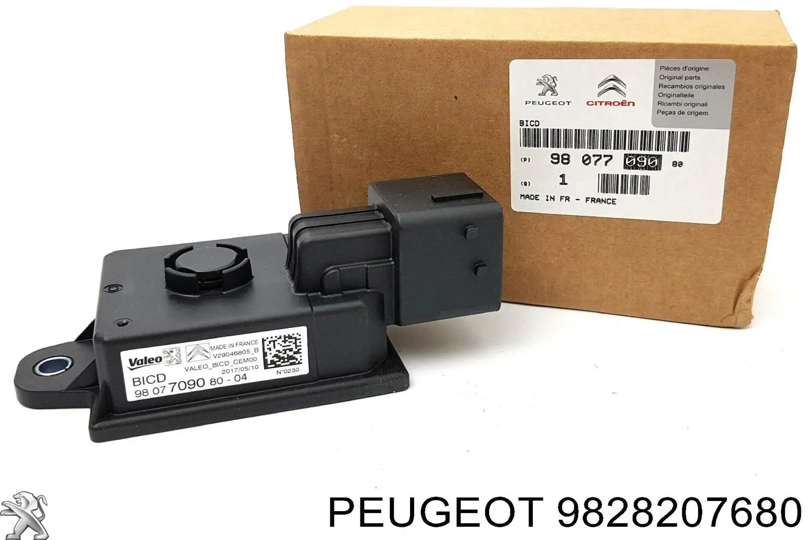 9828207680 Peugeot/Citroen Chapa de acceso izquierda