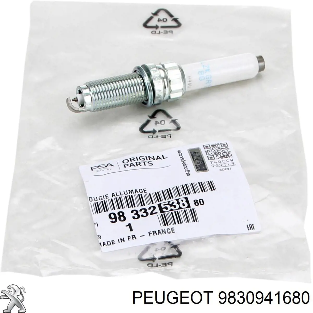 9830941680 Peugeot/Citroen Bujía de ignición
