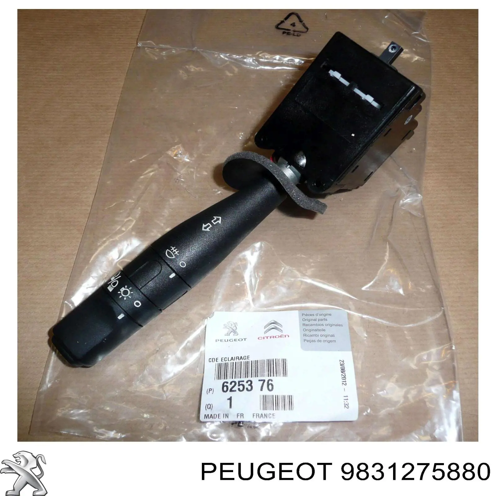 9831275880 Peugeot/Citroen perno de la polea del cigüeñal