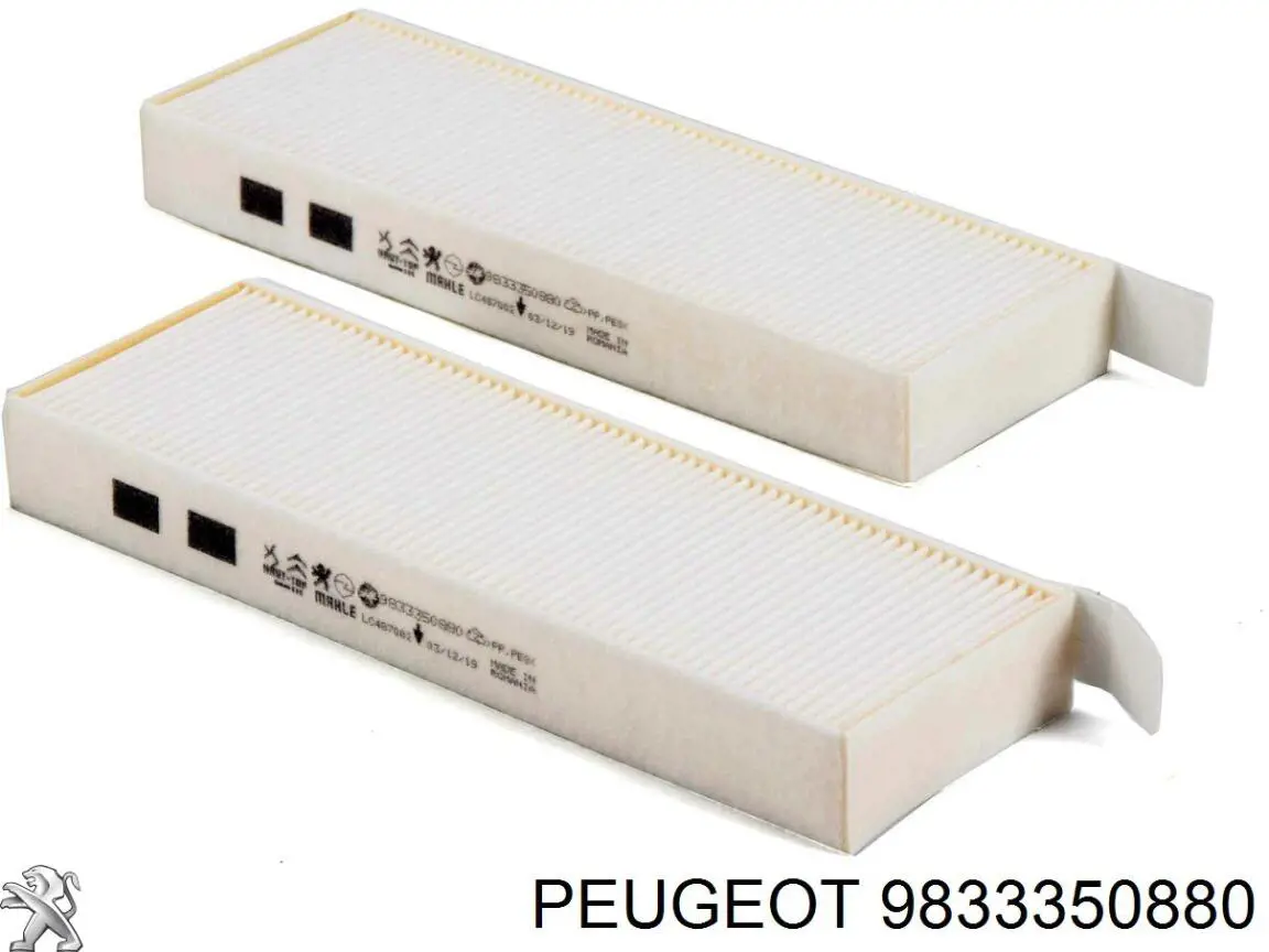 Filtro de habitáculo 9833350880 Peugeot/Citroen