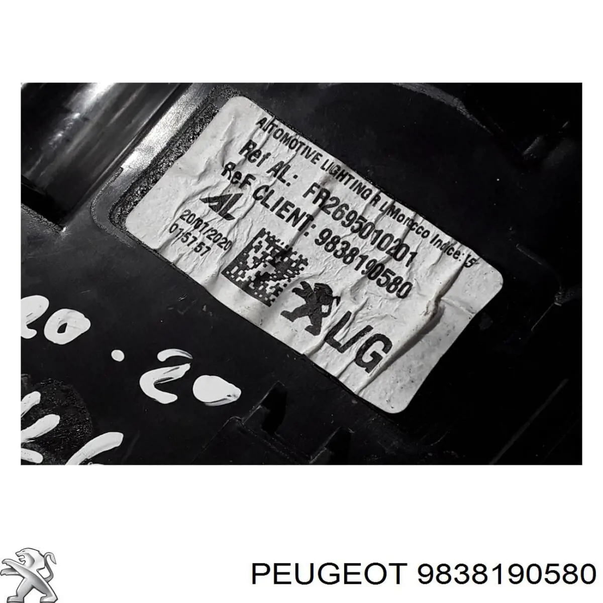 Piloto trasero exterior izquierdo 9838190580 Peugeot/Citroen