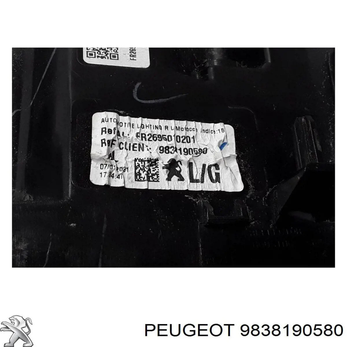 9838190580 Peugeot/Citroen Piloto trasero exterior izquierdo