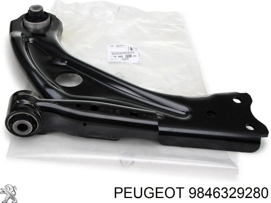 9846329280 Peugeot/Citroen Brazo inferior derecho de la suspensión delantera