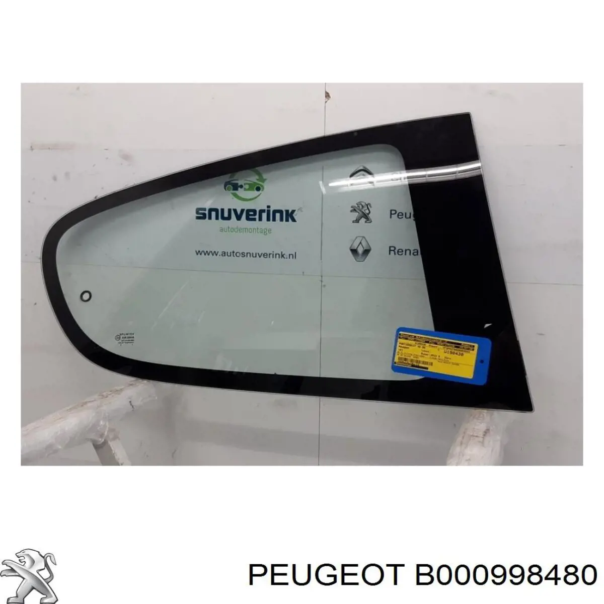 B000998480 Peugeot/Citroen luna de puerta trasera derecha
