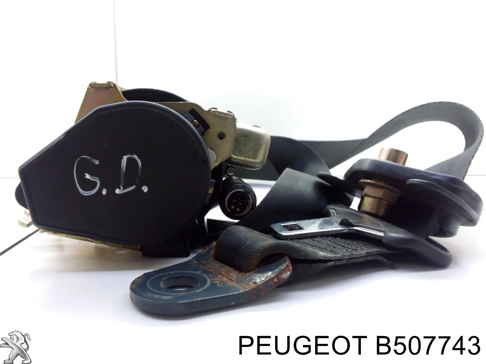 B507743 Peugeot/Citroen Cinturón de seguridad delantero derecho