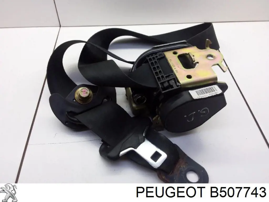 Comprar B507743 Peugeot/Citroen Cinturón de seguridad delantero derecho